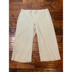 Derek Lam 10 Crosby Khaki Pleated Linen Culotte Pants, Size 2